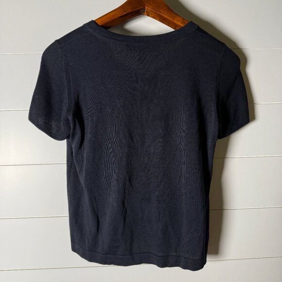 Maria Di Ripabianca Cardigan Short Sleeve- Twin Sweater Set Black Sz 8 - Picture 10 of 14